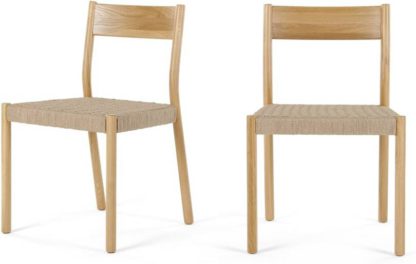 An Image of Set of 2 Rhye Woven Dining Chairs