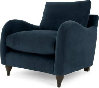 An Image of Sofia Armchair, Plush Indigo Velvet