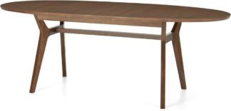 An Image of Jenson 6-8 Seat Oval Extending Dining Table, Dark Stain Oak