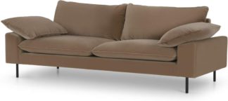 An Image of Fallyn 3 Seater Sofa, Mink Cotton Velvet