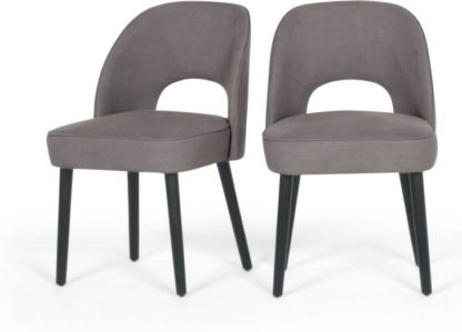 An Image of Set of 2 Rory Dining Chairs, Graphite Grey