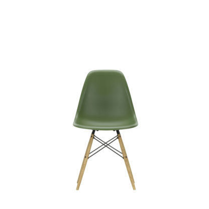 An Image of Vitra Eames DSW Chair New Height Ice Grey Dark Maple