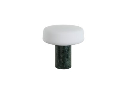An Image of Case Solid Table Lamp Small Nero Marquina Marble