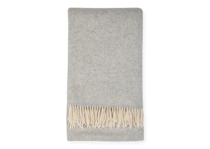 An Image of Heal's Extra Long Merino & Cashmere Throw Grey