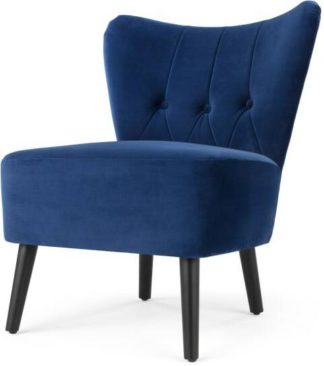 An Image of Charley Accent Armchair, Electric Blue Velvet