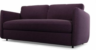 An Image of Fletcher 3 Seater Sofabed with Memory Foam Mattress, Malbec