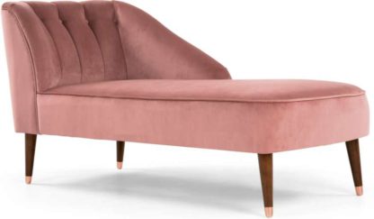 An Image of Margot Right Hand Facing Chaise Longue, Old Rose Velvet