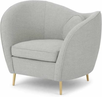 An Image of Kooper Accent Armchair, Luna Grey Weave