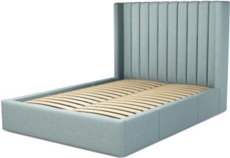 An Image of Custom MADE Cory Double size Bed with Drawers, Sea Green Cotton