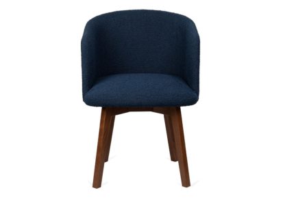 An Image of Heal's Edit Swivel Office Chair Copenhagen Blue Black Stain Leg