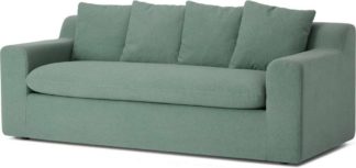 An Image of Benson Metal Action Sofa Bed, Clover Green