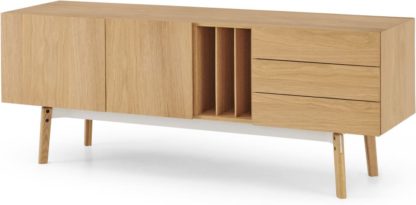 An Image of Mellor Sideboard, Oak & Textured White