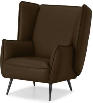 An Image of Linden Accent Armchair, Mocha Leather