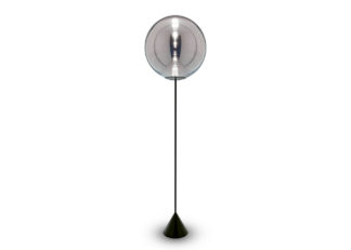An Image of Tom Dixon Globe Cone Floor Lamp LED Chrome