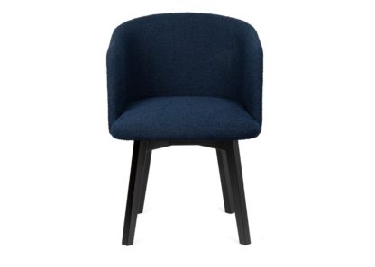 An Image of Heal's Edit Swivel Office Chair Copenhagen Blue Black Stain Leg