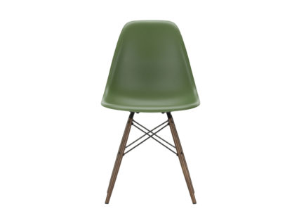 An Image of Vitra Eames DSW Chair New Height Ice Grey Dark Maple