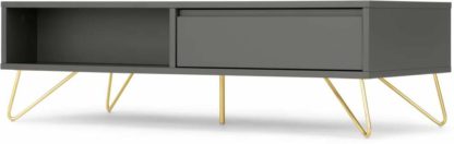 An Image of Elona Coffee Table, Charcoal and Brass