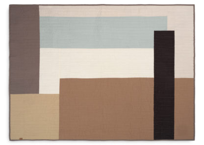 An Image of ferm LIVING Shay Patchwork Quilt Mustard 130 x 180cm