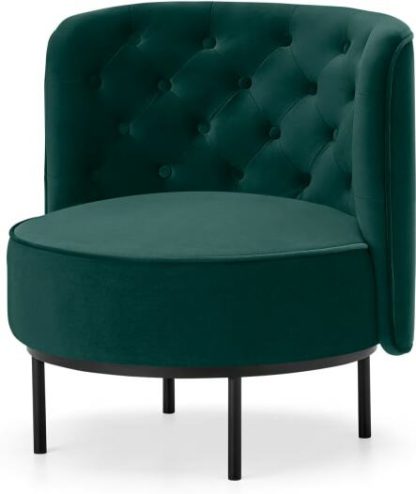 An Image of Ethel Cocktail Accent Chair, Seafoam Blue Velvet
