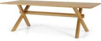 An Image of Bayron 10 Seat Dining Table, Brushed Solid Oak