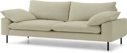 An Image of Fallyn 3 Seater Sofa, Stoned Sand Fabric