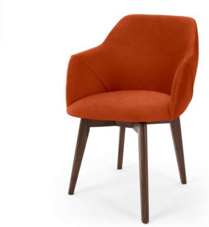 An Image of Lule Office Chair, Flame Orange Velvet