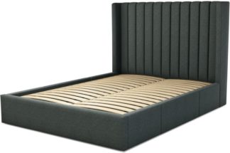 An Image of Custom MADE Cory King size Bed with Drawers, Etna Grey Wool