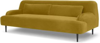 An Image of Giselle 3 Seater Sofa, Vintage Gold Velvet