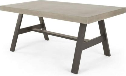 An Image of Edson Large Dining Table, Grey and Black