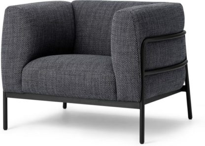 An Image of Hayward Accent Armchair, Slate Loop Textured Boucle
