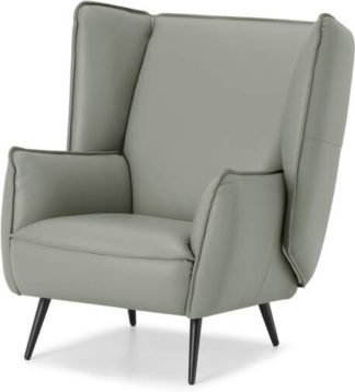 An Image of Linden Accent Armchair, Concrete Leather