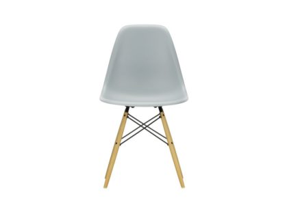 An Image of Vitra Eames DSW Chair New Height Ice Grey Dark Maple