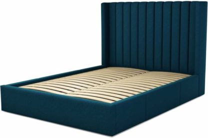 An Image of Custom MADE Cory King size Bed with Drawers, Navy Wool