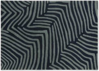 An Image of Larkin Handtufted Wool Rug, Large 160 x 230cm, Midnight & Slate Blue