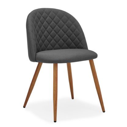 An Image of Astrid Chair Charcoal Fabric Dark Grey