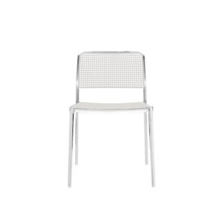 An Image of Kartell Audrey Side Chair Lacquered Alu Frame White