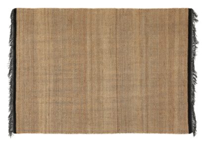 023edd304dccaecbd2c3bbf2629db1dfcb6b536a0558bcc08e3352119c04e91f.jpg An Image of Heal's Hanson Jute Rug Black 120 x 180cm