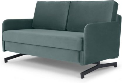 An Image of Motti Sofa Bed, Marine Green Velvet