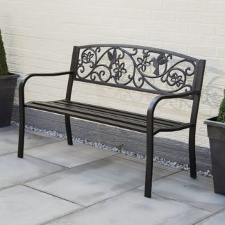 An Image of Hummingbird 2 Seater Bench Bronze