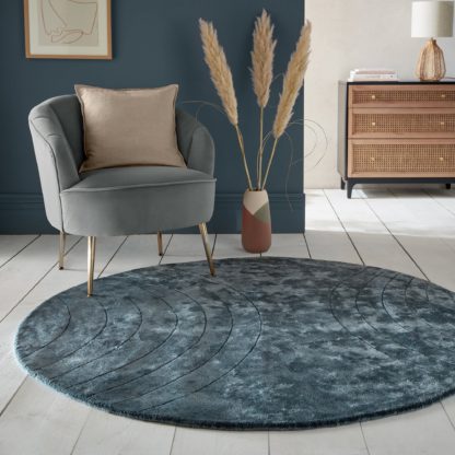 036f4107320deca509a73b0ba6f60b25d8dd946f8137ee50b6504a4fb3c69394-1.jpg An Image of Bergen Dia. 160cm Circle Rug Grey
