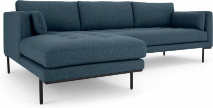 An Image of Harlow Left Hand Facing Chaise End Corner Sofa, Orleans Blue