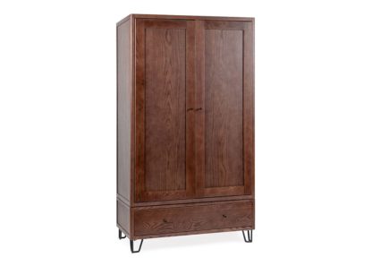 An Image of Heal's Brunel Double Wardrobe Dark Wood