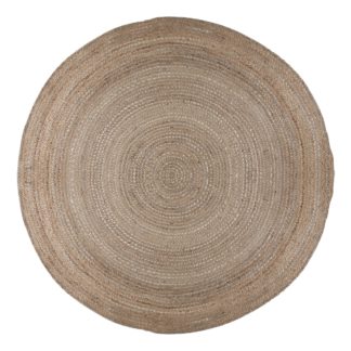 An Image of Jute Circle Rug Brown