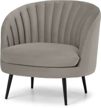 An Image of Sylvie Accent Armchair, Alaska Grey Velvet