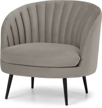 An Image of Sylvie Accent Armchair, Alaska Grey Velvet