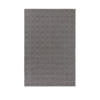 An Image of Pappel Geometric Rug Black