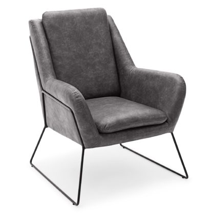 An Image of Ferne Metal Framed Chair - Grey Grey