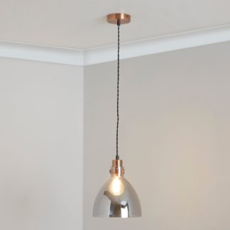 An Image of Brogan Black and Copper Ceiling Fitting Black