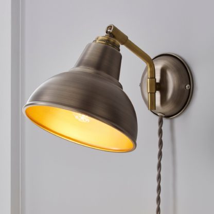 An Image of Bradwell Easyfit Plug-in Wall Light Black