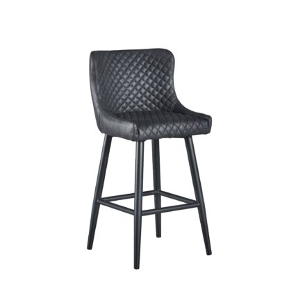 An Image of Montreal Bar Stool Black PU Leather Black